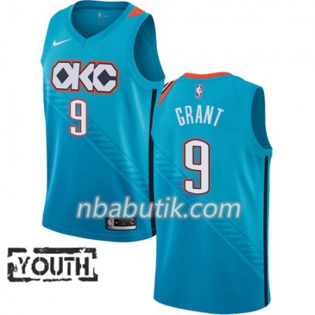 NBA Børn Trøje Oklahoma City Thunder Jerami Grant 9 2018-19 Nike City Edition Blå Swingman